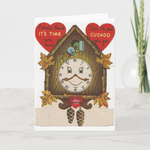 Cuckoo Clock Valentijnsdag Card Feestdagen Kaart
