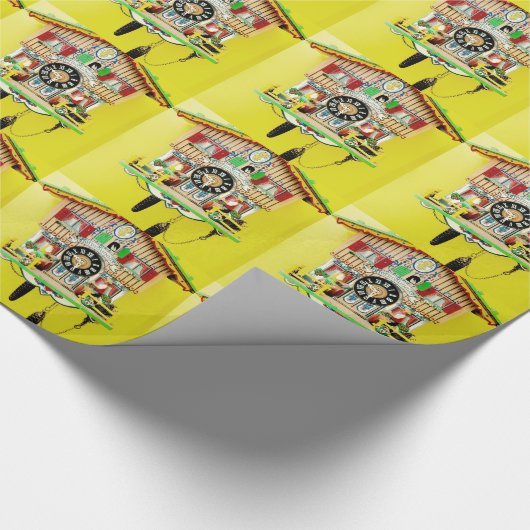 Cuckoo Clock Wrapping Paper Cadeaupapier (Hoek)