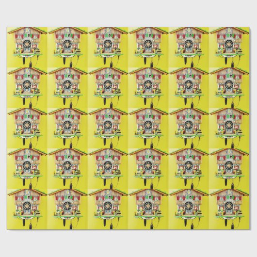 Cuckoo Clock Wrapping Paper Cadeaupapier (Vlak)