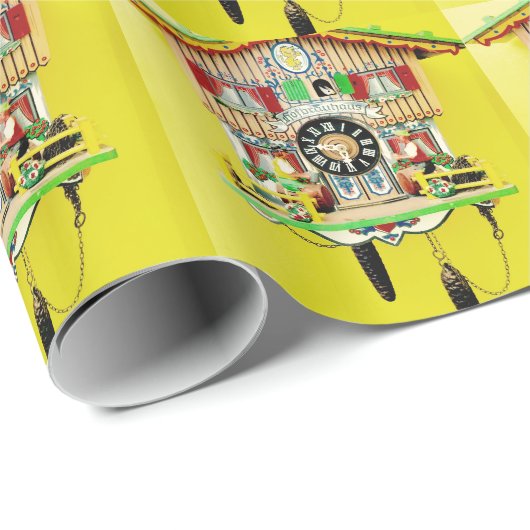Cuckoo Clock Wrapping Paper Cadeaupapier (Rol Hoek)