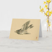 Cuckoo (Japanse kunst) (van Kono Bairei) Kaart (Gele Bloem)