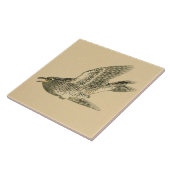 Cuckoo (Japanse kunst) (van Kono Bairei) Tegeltje (Zijkant)