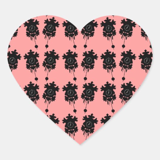 Cuckoo-klokken Hart Sticker (Voorkant)