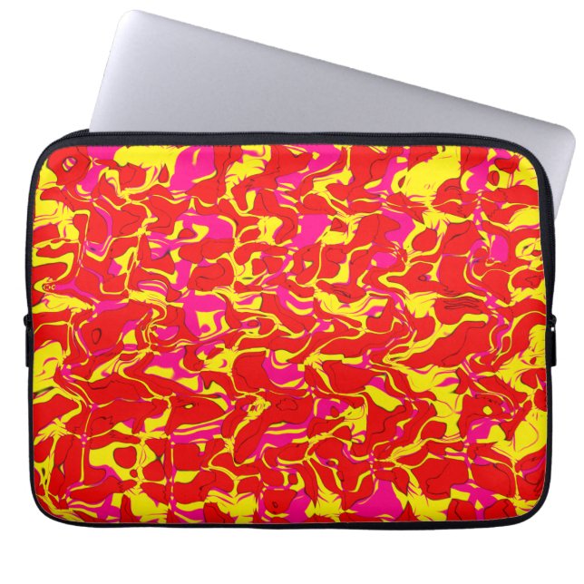 Cuckoo Marbling Abstract Laptop Sleeve (Voorkant)