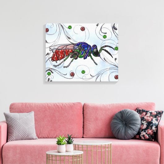 Cuckoo Wasp Canvas Afdruk (Insitu (Woonkamer))