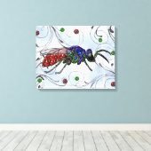 Cuckoo Wasp Canvas Afdruk (Insitu (Houten vloer))