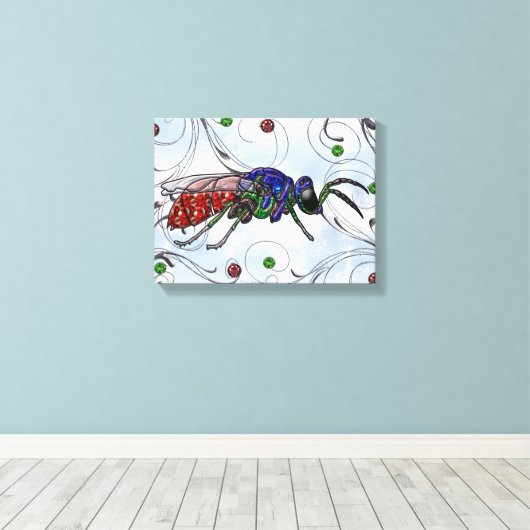 Cuckoo Wasp Canvas Afdruk (Insitu (Houten vloer))