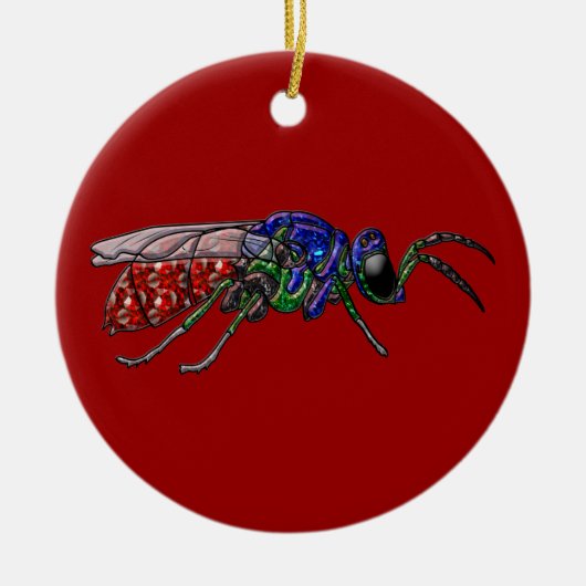 Cuckoo Wasp Keramisch Ornament (Voorkant)