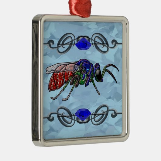 Cuckoo Wasp Metalen Ornament (Rechts)