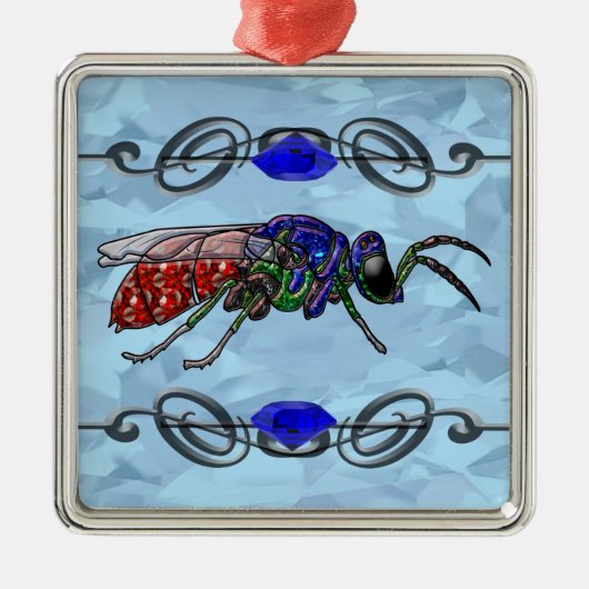 Cuckoo Wasp Metalen Ornament (Voorkant)