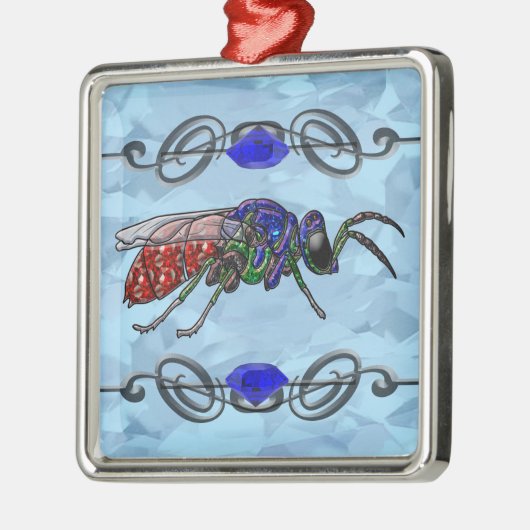Cuckoo Wasp Metalen Ornament (Links)