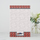 Cuckoo Wasp Red Lined Briefpapier (Staand voorkant)