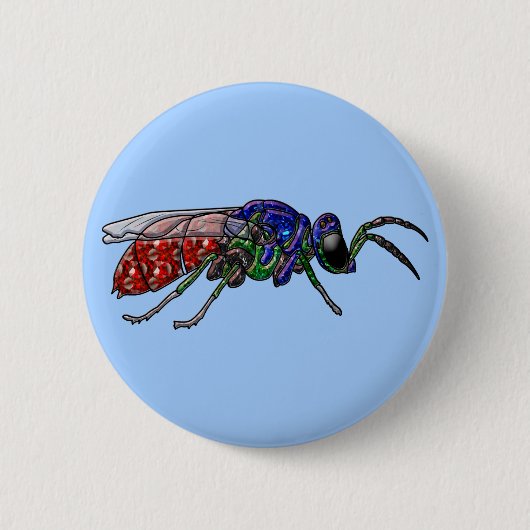 Cuckoo Wasp Ronde Button 5,7 Cm (Voorkant)
