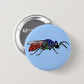 Cuckoo Wasp Ronde Button 5,7 Cm (Voorkant /achterkant)