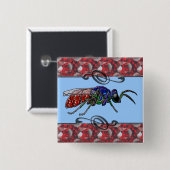 Cuckoo Wasp Vierkante Button 5,1 Cm (Voorkant /achterkant)