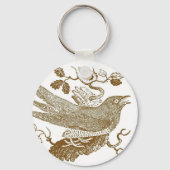 Cuckoo Woodcut Sleutelhanger (Voorkant)