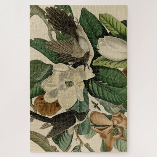 Cuckoo (zwart) - Amerikaanse vogels van Audubon Legpuzzel (Verticaal)