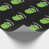 Cuckoocumber Funny Veggie Cucumber Pun Dark BG Cadeaupapier (Hoek)
