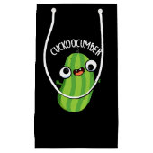 Cuckoocumber Funny Veggie Cucumber Pun Dark BG Klein Cadeauzakje (Voorkant)