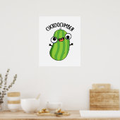 Cuckoocumber Funny Veggie Cucumber Pun Poster (Keuken)