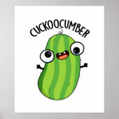 Cuckoocumber Funny Veggie Cucumber Pun Poster (Voorkant)