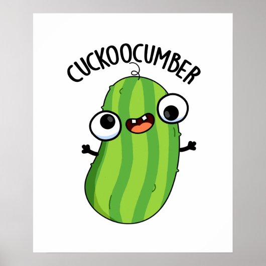 Cuckoocumber Funny Veggie Cucumber Pun Poster (Voorkant)