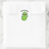Cuckoocumber Funny Veggie Cucumber Pun Ronde Sticker (Tas)