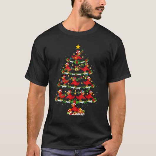 Cuckoos Bird Xmas Lights Cuckoos Christmas Tree T-shirt (Voorkant)