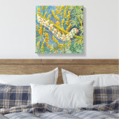 Cucullia Absinthii Wormwood Cateronder Canvas Afdruk (Insitu (Slaapkamer))