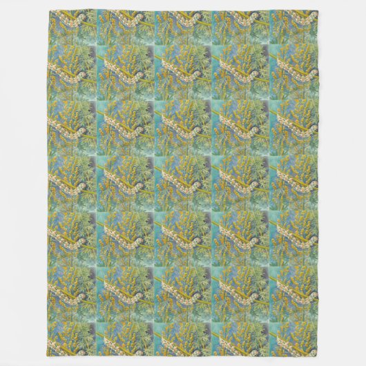 Cucullia Absinthii Wormwood Cateronder Fleece Deken (Voorkant)