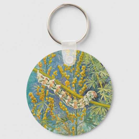 Cucullia Absinthii Wormwood Cateronder Sleutelhanger (Voorkant)