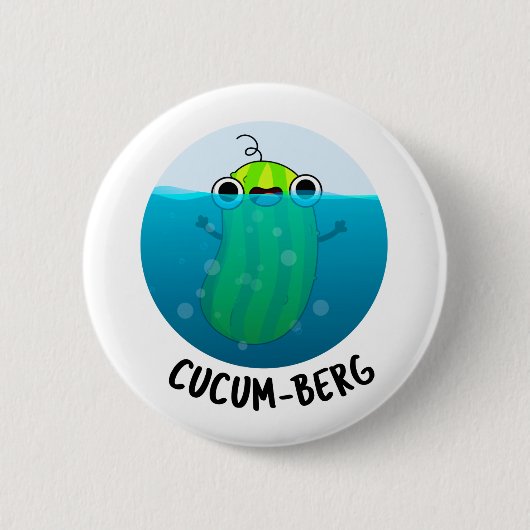 Cucum-berg Funny Cucumber Pun Ronde Button 5,7 Cm (Voorkant)
