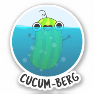 Cucum-berg Funny Cucumber Pun Sticker