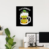 Cucum-bier Grappig Bier Pun Donker BG Poster (Thuiskantoor)