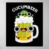 Cucum-bier Grappig Bier Pun Donker BG Poster (Voorkant)