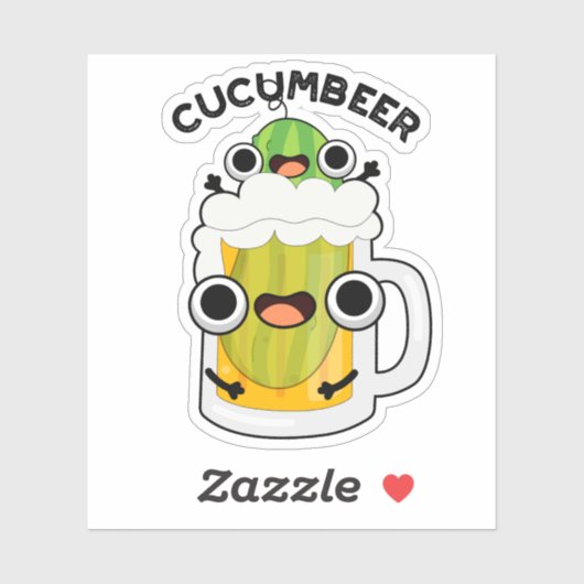 Cucum-bier Grappig Bier Pun Sticker (Vel)