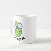 Cucum-blur Funny Veggie Cucumber Pun Koffiemok (Voorkant links)