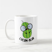 Cucum-blur Funny Veggie Cucumber Pun Koffiemok (Links)