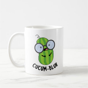 Cucum-blur Funny Veggie Cucumber Pun Koffiemok