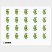Cucum-boer Grappige Komkommer Grappen  Ronde Sticker (Vel)