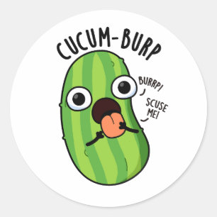 Cucum-boer Grappige Komkommer Grappen Ronde Sticker