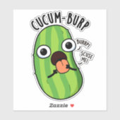 Cucum-boer Grappige Komkommer Grappen Sticker (Vel)