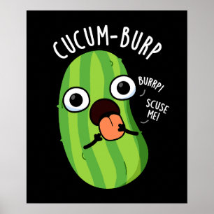 Cucum-boer Grappige Komkommer Woordspeling Donkere Poster