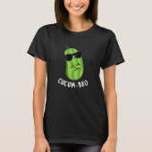 Cucum-bro Funny Veggie Cucumber Pun Dark BG T-shirt (Voorkant)