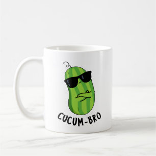 Cucum-bro Funny Veggie Cucumber Pun Koffiemok