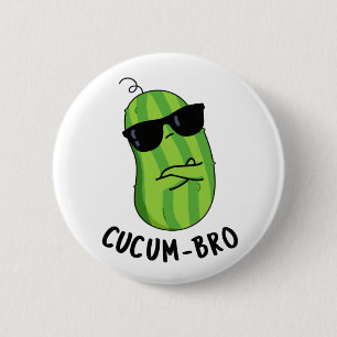 Cucum-bro Funny Veggie Cucumber Pun Ronde Button 5,7 Cm