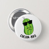 Cucum-bro Funny Veggie Cucumber Pun Ronde Button 5,7 Cm (Voorkant /achterkant)