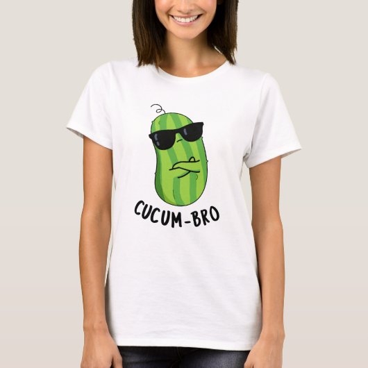 Cucum-bro Funny Veggie Cucumber Pun T-shirt (Voorkant)