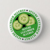 Cucumber Allergy Badge Ronde Button 5,7 Cm (Voorkant)