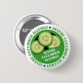 Cucumber Allergy Badge Ronde Button 5,7 Cm (Voorkant /achterkant)